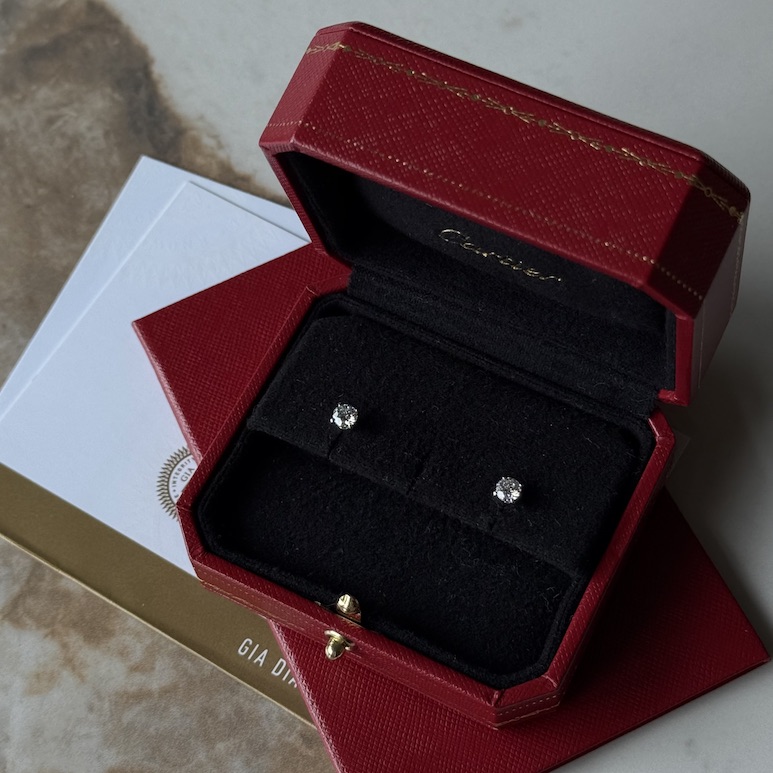 Серьги Cartier 1895 с бриллиантами 0.80ct